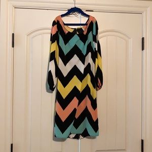 Sage chevron dress